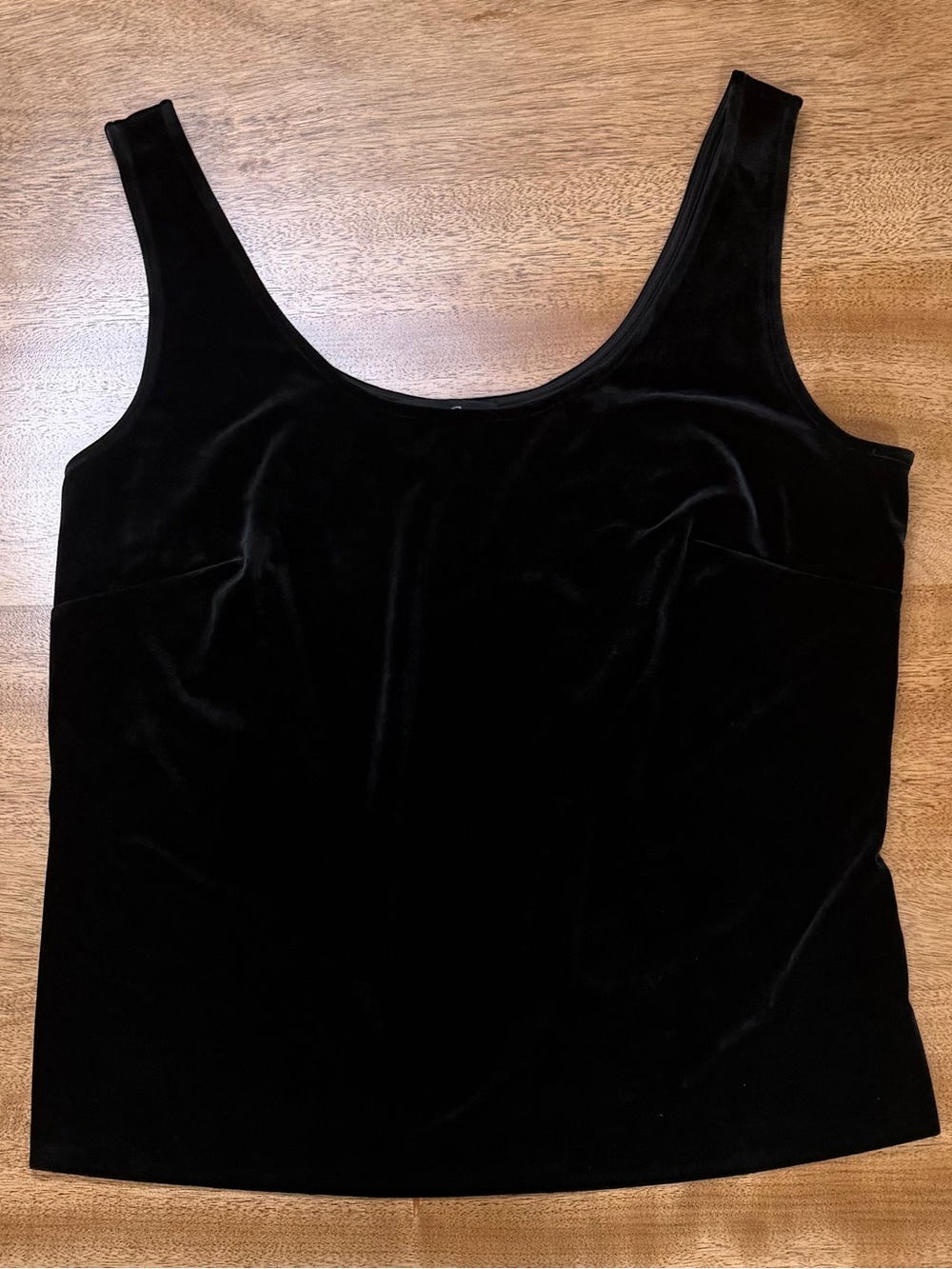 Alex Evenings - Women’s Velvet Tank Top | All Black | Size XL